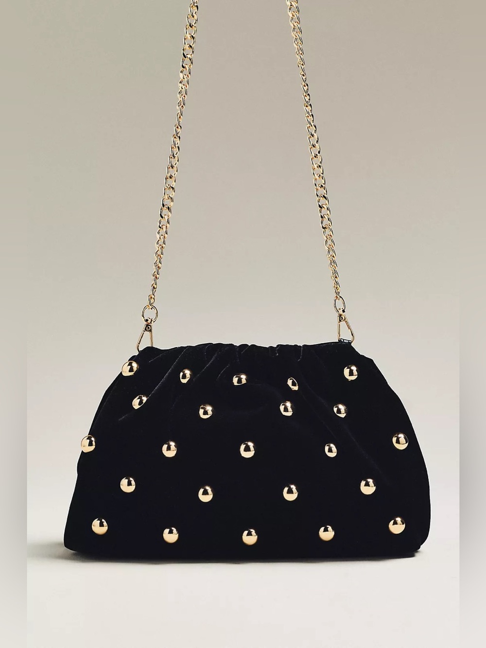 Anthropologie Maeve Studded Velvet Purse